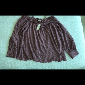 Anthropologie Lace, Off the Shoulder Top